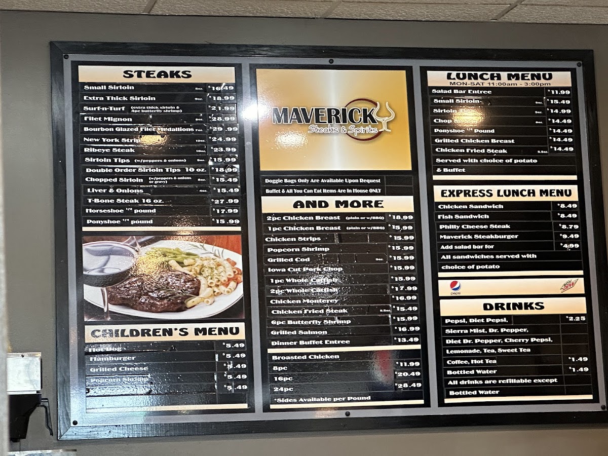 Menu Maverick Steaks & Spirits-1