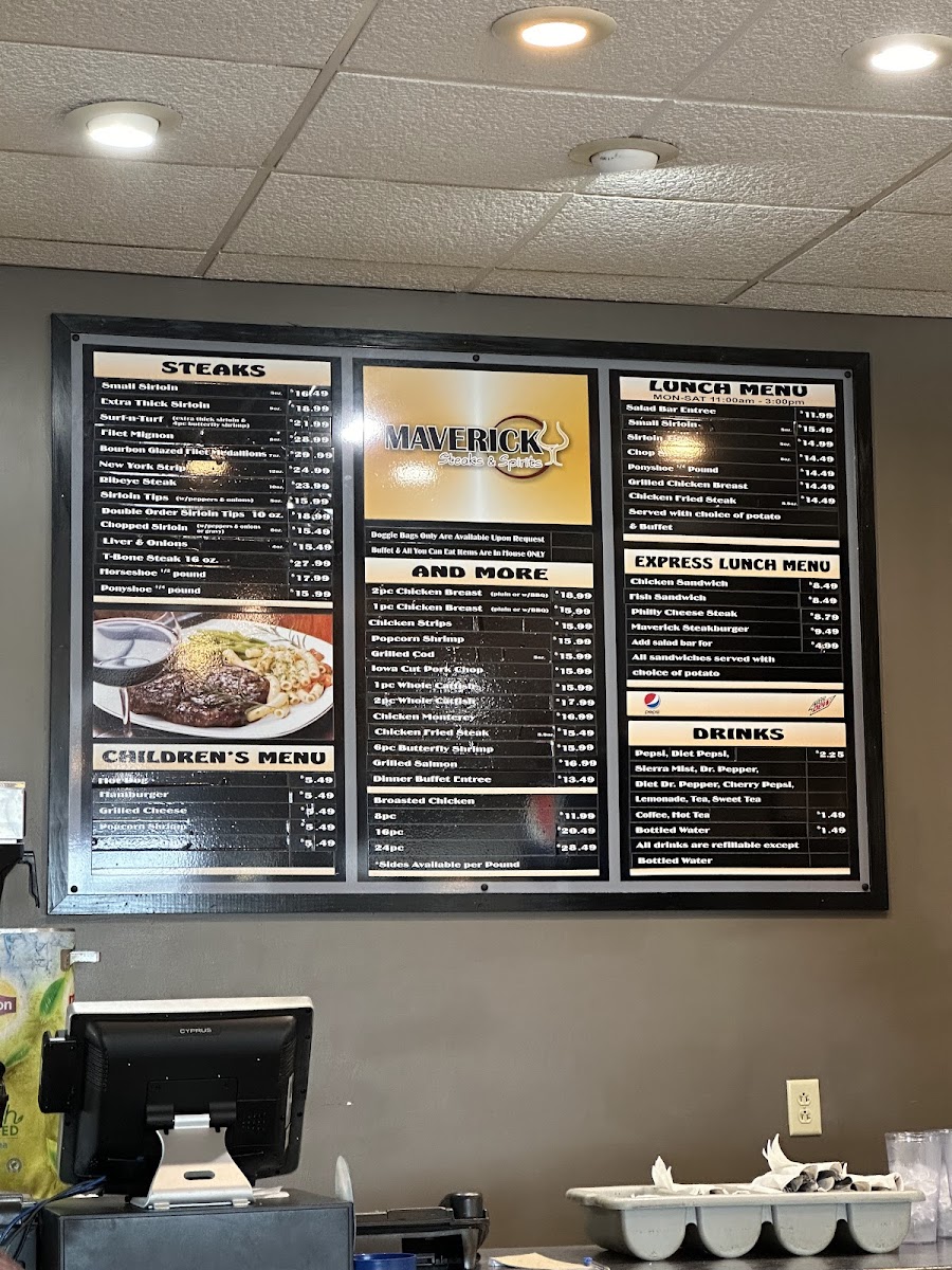 Menu Maverick Steaks & Spirits-2